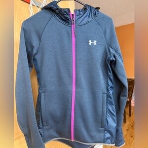 Under Armour women’s Navy Jacket with Pink Zipper